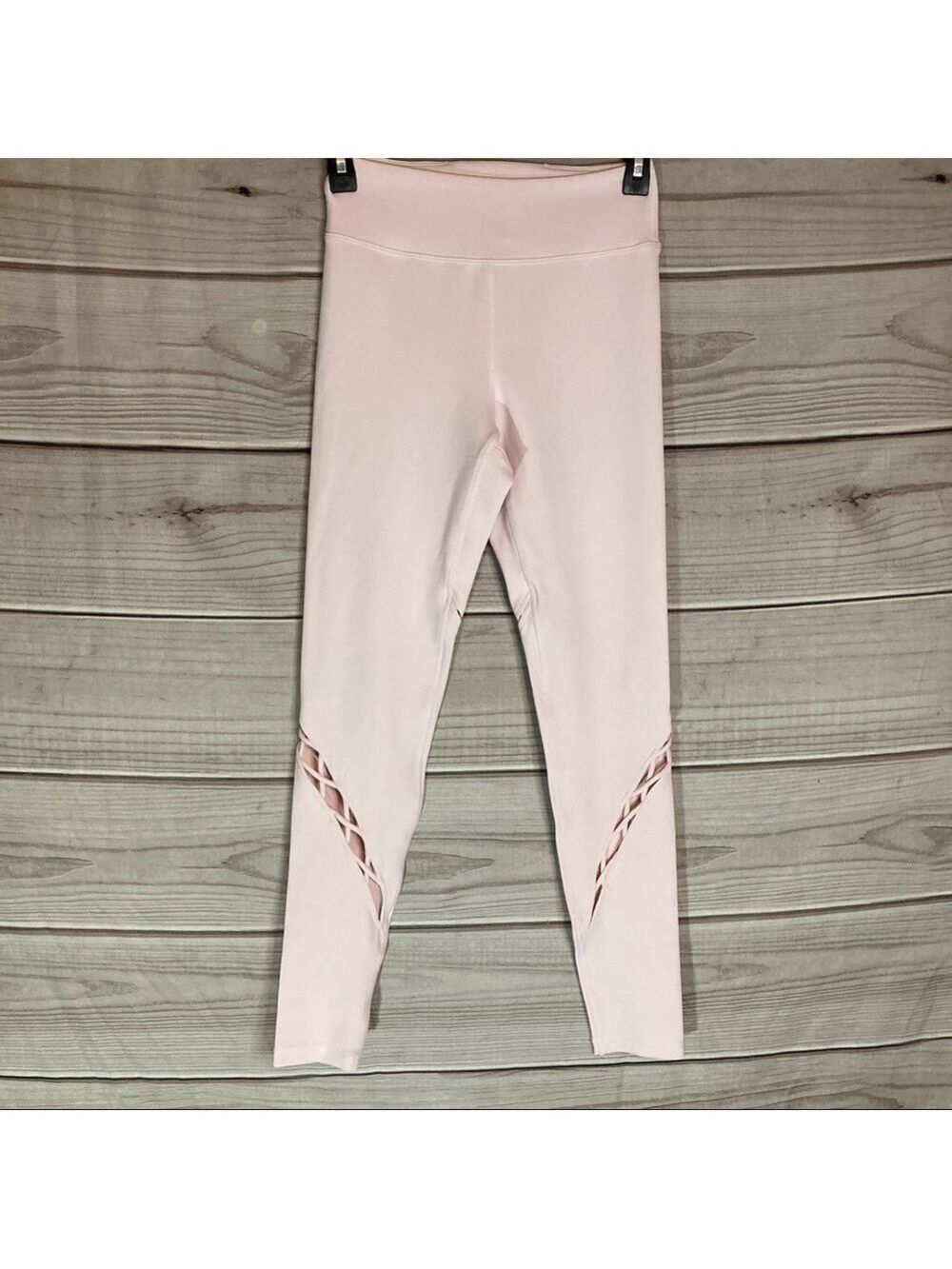 Kendall + Kylie Pink Lattice High Waist Leggings